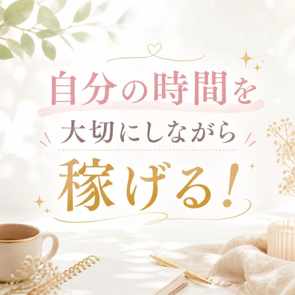 自分の時間を大切にしながら稼げる！