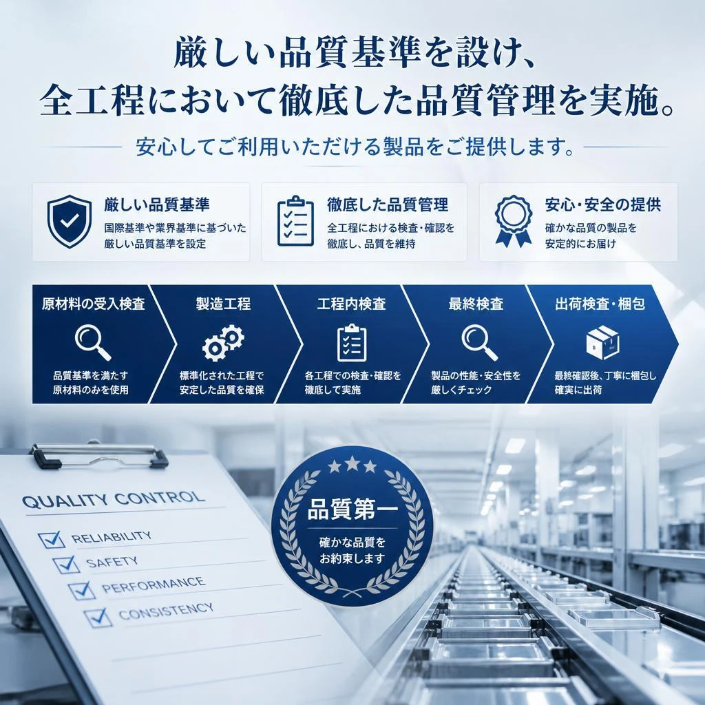 安心の品質管理