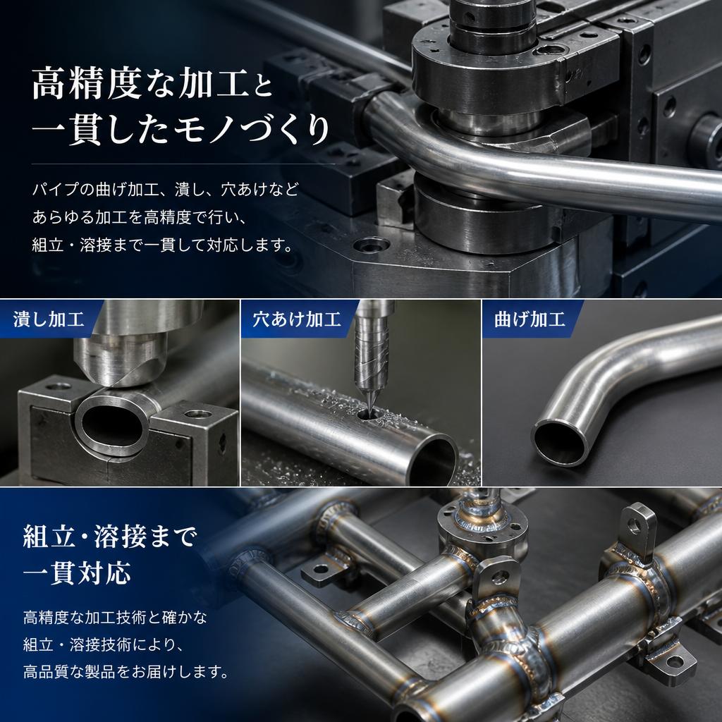 2. パイプ加工の専門性